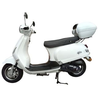 Scooter ALPHA 50cc 4 Temps Blanc   Achat / Vente SCOOTER Scooter ALPHA