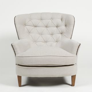 Latte Pia Tufted Lounge Chair