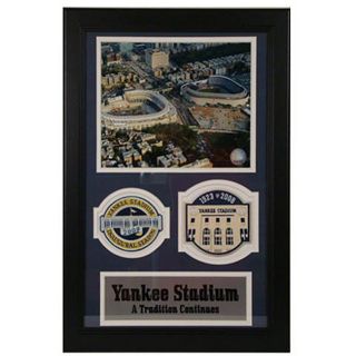 Yankee Stadium Old and New Double Patch Framed Photo Today $68.99