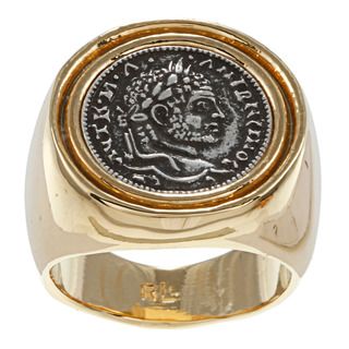 Ralph Lauren Goldtone Coin Fashion Ring