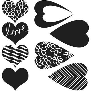 Crafters Workshop Mix & Match Hearts 6x6 Templates Today $7.09