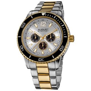 August Steiner Mens Quartz Multifunction Divers Bracelet Watch