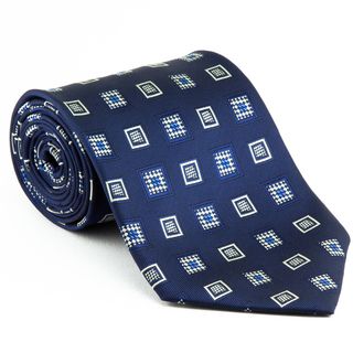 Platinum Ties Mens daVinci Blue Necktie