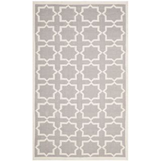 Moroccan Dhurrie Grey/ Ivory Wool Rug (8 x 10) Today $353.99 4.0 (1