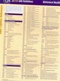 CPT 2010 Express Reference Coding Card Behavioral Health (Cards