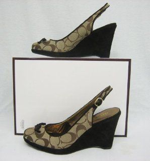 Coach Aligra KHI/CHT Wedges Shoes Size 7 Shoes