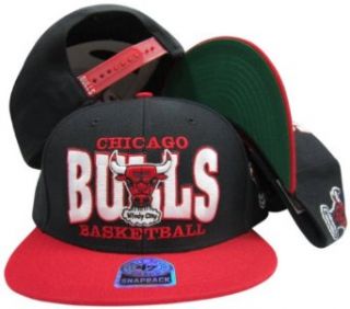 Chicago Bulls Black Block Two Tone Plastic Snap Back Hat