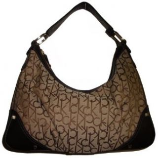Womens Calvin Klein Satchel Style Tote Handbag (Khaki