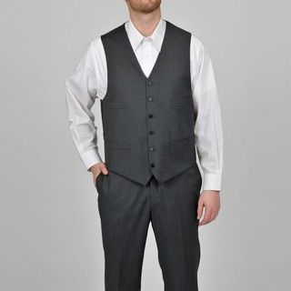 Tommy Hilfiger Mens Gray Slim Stripe 6 button Vest