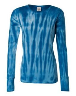 Tie Dyed Ladies Bamboo Pattern Thermal Long Sleeve T