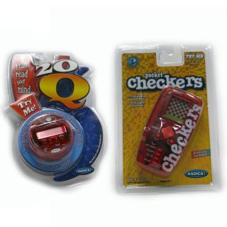 Checkers and 20 Questions Handheld Games Pack