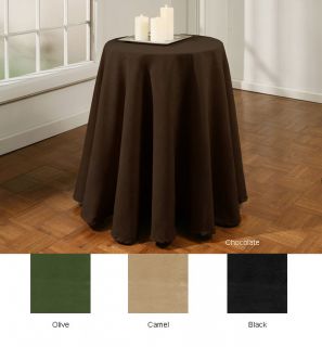 Suede 70 inch Round Tablecloth