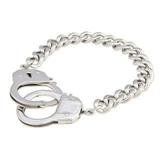 La Preciosa Stainless Steel Handcuff Bracelet