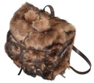 Ralph Lauren Unisex Sheep Fur Fashion Backpack   Made in