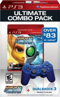DualShock 3 and Ratchet & Clank A Crack in Time   Holiday 2010   Blue