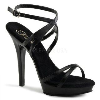 Sexy Leather Shoes 5 inch High Heel Criss Cross Strap Sandals Shoes