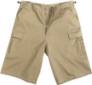 Extra Long Khaki Cargo Shorts SML Clothing