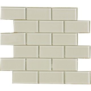 Smoke 2x4 inch Shiny Glass Tiles (Pack of 11)