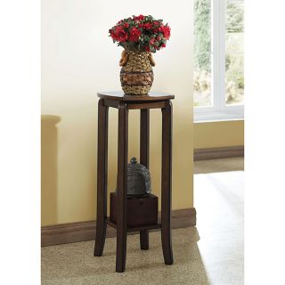 Walnut Solid Top 28 inch Plant Stand