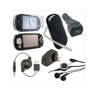 USB Charger, Skin Case, Pouch, Head Set and Protector for Sony PSP