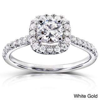 14k Gold 3/4 ct TDW Diamond Halo Engagement Ring (H I, I1 I2
