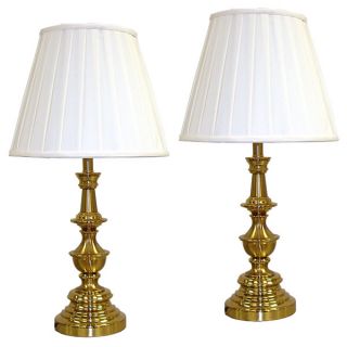 Stiffel Set of Two Solid Brass 29 inch Lamps