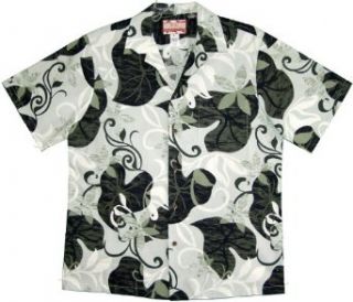 Abstract Vines Mens Hawaiian Aloha Cotton Shirt: Clothing