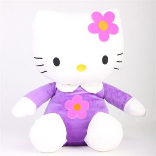 Peluche Hello Kitty 45cm Violet/Blanc   Achat / Vente PELUCHE Peluche