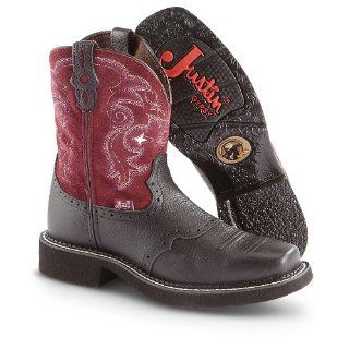  Womens Justin Gypsy Boots Black / Plum, BLACK/PLUM, 10.5: Shoes