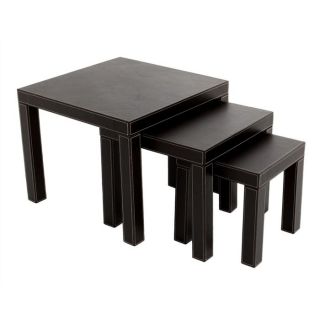 Table gigogne x3 Leather   Achat / Vente TABLE A MANGER Table