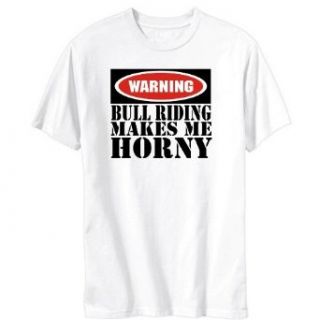 Bull Riding Horny Mens T shirt Clothing