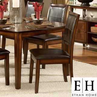 ETHAN HOME Frisco Bay Burnished Oak Dining Chair (Set of 2