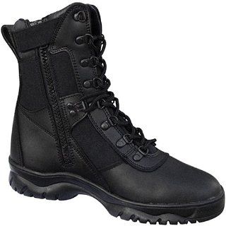 Entry Side Zip Tactical Boot w/ Side Zipper, Black, 7 Reg Shoes