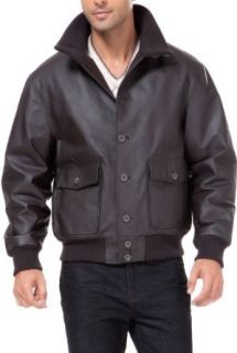 Landing Leathers Mens Navy A 1 Leather Flight Bomber