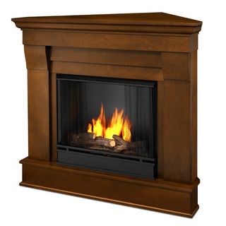 Real Flame Chateau Espresso Gel Corner Fireplace