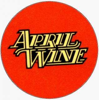 April Wine   Logo (Gold On Red)   1 1/2 Button / Pin