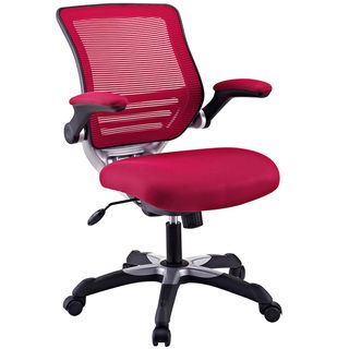 Focus Office Chair with Burgundy Mesh Back and Mesh Fabric Seat