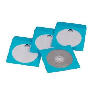 50 douille de papier CD avec fenêtre et tuck, bleu, BECO 474.51   50