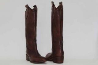  Fireback Made in Italy Brown Leather Cowboy Boots 11: Shoes