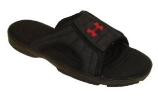 Under Armour Chesapeake II Slide Sandals Black Red: Shoes
