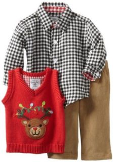 Mud Pie Baby Boys Infant Reindeer 3 Piece Set: Clothing