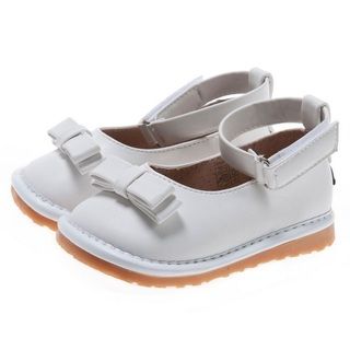 Little Blue Lamb Toddler White Squeaky Shoes