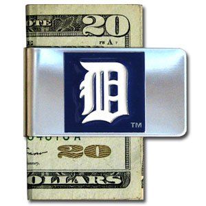 Detroit Tigers Large Steel Money Clip   MLB Baseball Fan