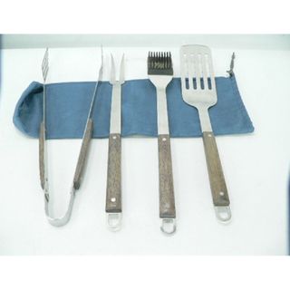 BBQ Grilling 4 piece Utensil Set with Storage Bag