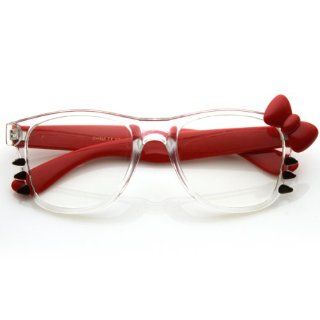 Fashion Hello Kitty Clear Lens Glasses w/ Bow and Whiskers Shoes