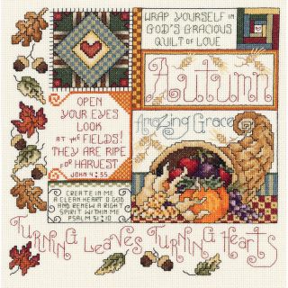 Autumn Counted Cross Stitch Kit 9 1/4X9 1/4 14 Count Today: $18.29