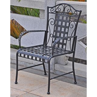 Iron Lattice Lawn Chairs (Set of 2)