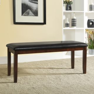 Winsford Burnished Cherry 48 inch Cushioned Transitional Bench