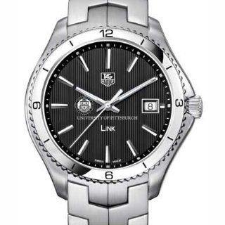 Pitt TAG Heuer Mens Link Watch with Black Diamond Dial