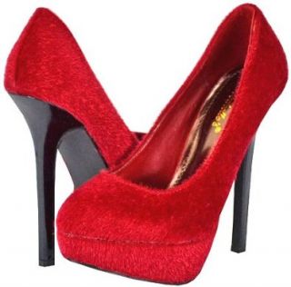 Breckelles Nikki 05 Red Women Platform Pumps: Shoes